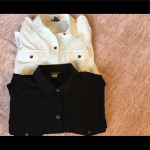 Pair of Eddie Bauer LS Departure shirts.